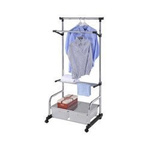 Wieszak na ubrania z dwiema półkami METLEX MX3074