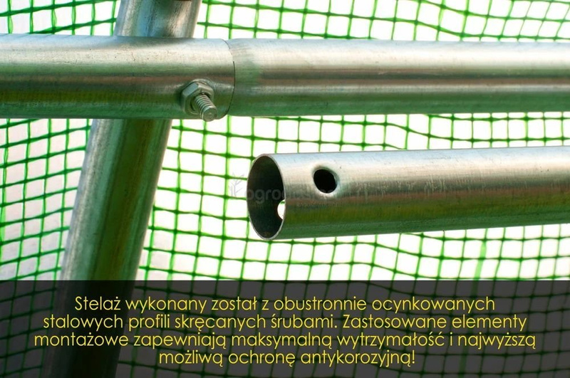 Tunel z wielosezonową folią 2x4,5m zielony Garden Point