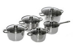 Komplet garnków 10 cz. Z patelnią METLEX MX8016