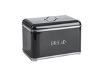 Chlebak stalowy czarny, metalowy z pokrywką
